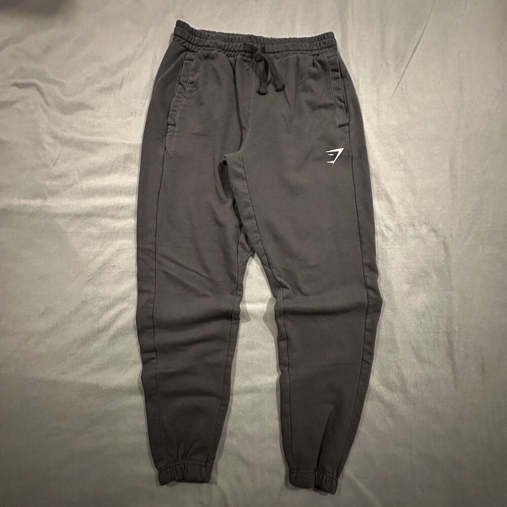 Gymshark Joggers Mens M Black Tapered Ankle Athletic Sweatpants Gym Training